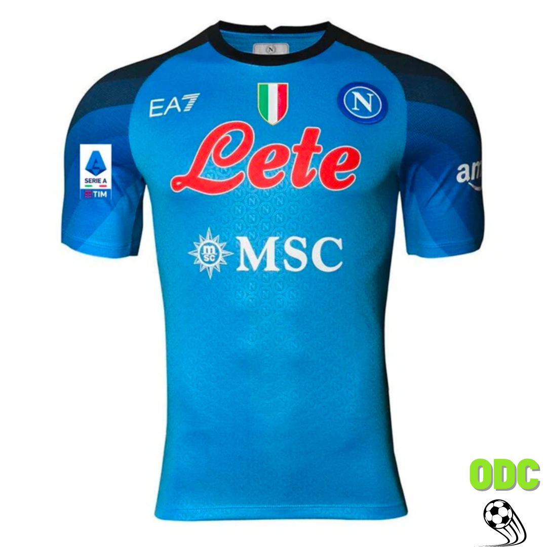 MAGLIA NAPOLI HOME 2022/23 CON PATCH SCUDETTO, PATCH SERIE A E PATCH UPBIT