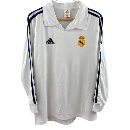 MAGLIA RETRO A MANICHE LUNGHE REAL MADRID HOME 2001