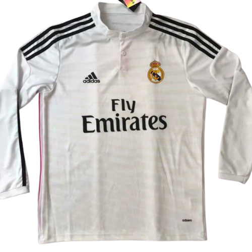 MAGLIA RETRO A MANICHE LUNGHE REAL MADRID HOME 2014/15