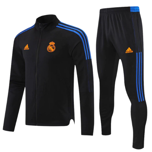 KIT GIACCA NEROARANCIO A ZIP + TUTA REAL MADRID 2021