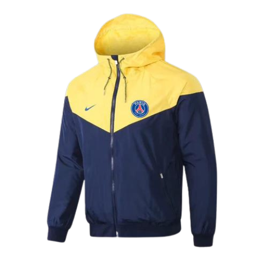 GIACCA GIALLA A ZIP CON CAPPUCCIO ANTI VENTO PSG X NIKE 2021/22