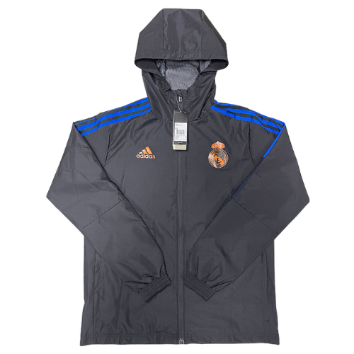 GIACCA CON CAPPUCCIO NERO REAL MADRID 2021 V2