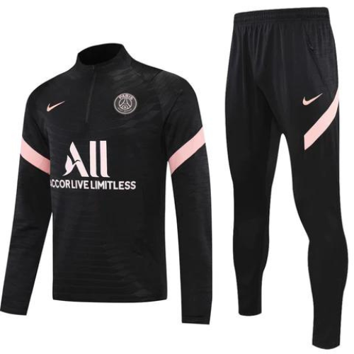 KIT FELPA + TUTA NERO ROSA PSG 2021/22