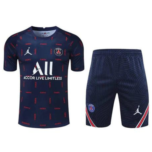 KIT MAGLIA + PANTALONCINI A SCACCHIERA PSG X JORDAN 2021/22