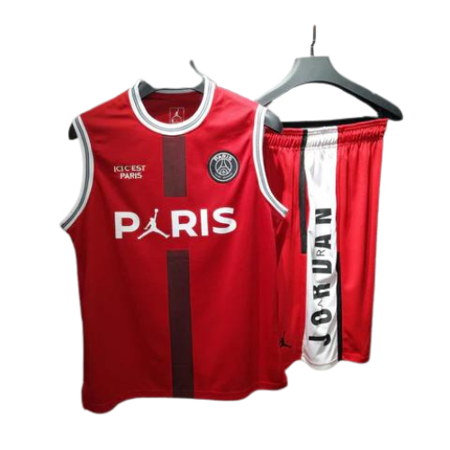 KIT MAGLIA SMANICATA + PANTALONCINO PSG X JORDAN ROSSO 2022/23