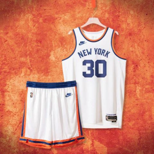 KIT NBA MAGLIA + PANTALONCINI NEW YORK KNICKS BIANCA CITY EDITION 2021/22